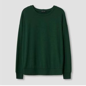 Universal Standard size 6-8 100% wool Lauren Core Forest Green Sweater